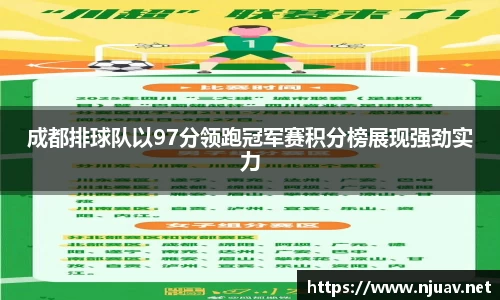 成都排球队以97分领跑冠军赛积分榜展现强劲实力